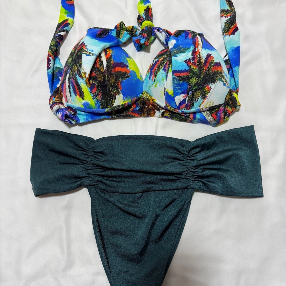 Tropical Print Bikini Set